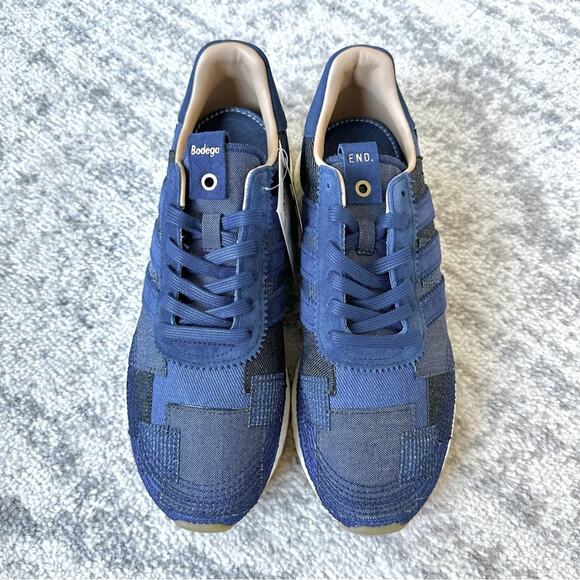 New adidas x END. x Bodega x Iniki Runner 2017 Blue Denim Patchwork Size 9 - Picture 10 of 13